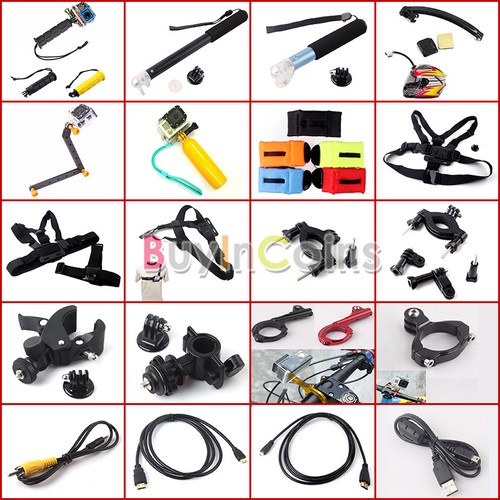 Handle Monopod Extension Arm USB Cable Clamp Mount For Gopro HD Hero 1 2 3 BAAU#