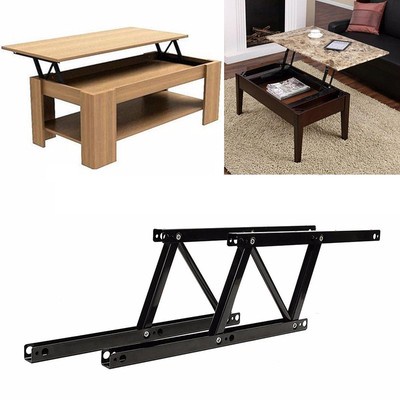 1 pair Lift Up Top Coffee Table Lifting Frame Mechanism Spring Hinge Hardware
