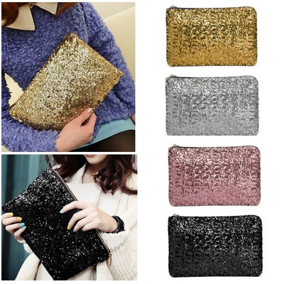 Fashion Women Clutch Dazzling Sequins Glitter Sparkling Handbag Evening Bag