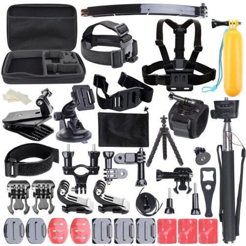 50 in 1 Accessories Kit for GoPro Hero 5 4 3 2 1 Sport Action Camera Bundle Set