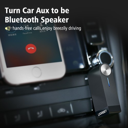 Ugreen Wireless Bluetooth 3.5mm Car Aux Audio Stereo Music Receiver Adapter+Mic