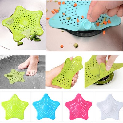 Starfish Catcher Rubber Bath Sink Strainer Shower Drain Cover Trap Basin AC OW