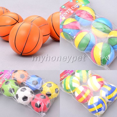 Set 6Pcs Quality 60mm Super Bounce Bouncy Soft Ball LDPE Plastic Football Gift