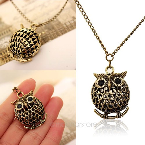 Fashion Delicate Charms Necklace Pendant Hollow out Owl Chic Sweater Long Chain