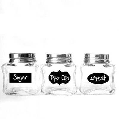 Technical 36pcs Pop Chalk Black board Mason Jar Labels Stickers Chalkboard WKAU