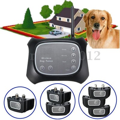 Electronic Shock Pet 1/2/3 Dog Fence Wireless Waterproof Containment System