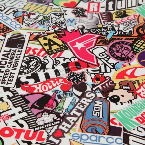 150x50CM JDM Cartoon Decal Sticker Bomb Wrap Sheet Film For Auto Car Motorcycle