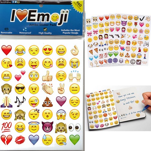 Lovely Emoji Small Yellow Face Decal Mural Home Decor Wall Phone Sticker Labels