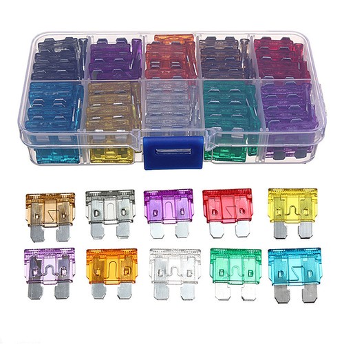 100PCS Mini Blade Fuse Kit Assortment Auto Car Truck Fuses Kit 2A-35A +Box