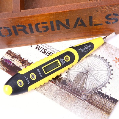 HOT Digital Voltage Detector AC DC12V-220V Tester Pen LED Light Electric Sensor
