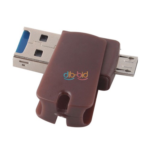 New 2 in 1 Micro SD TF Card Reader with OTG USB 2.0 + Micro USB for CellPhone PC