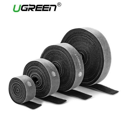 UGREEN 15FT Hook and Loop Tape Strap Cable Ties Fastener Self Adhesive Roll Wrap