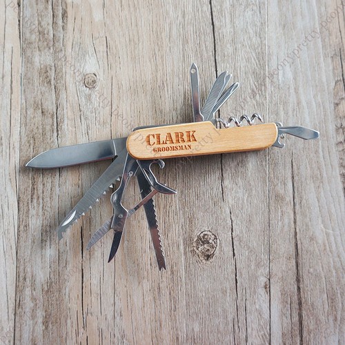 Personalized Engraving Pocket Knife Custom Multi tool Knives Groomsmen gift w