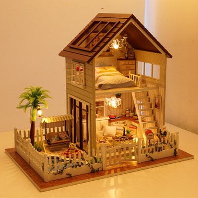 house doll dollhouse furniture vintage wood wooden large mansion  kit victorin