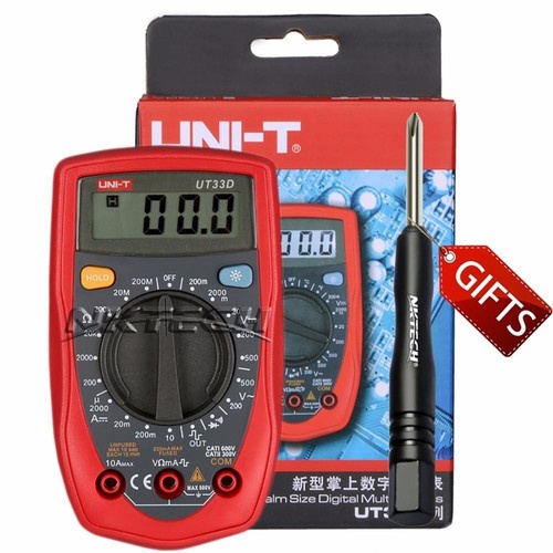 UNI-T UT33D Digital Multimeter AC/DC V DCA Res Square Wave Output Tester Meter