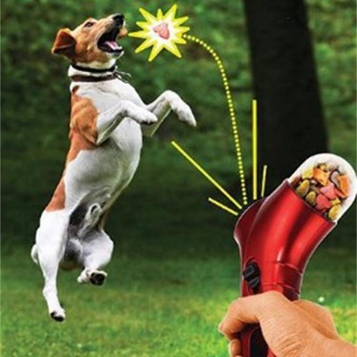 Dog Cat Treat Launcher Pet Interactive Fun Snacks Food Giving Training Toy