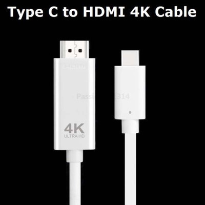 USB 3.1 Type C Phone to HDMI TV HDTV Video Cable for Samsung Galaxy S8  PC MAC