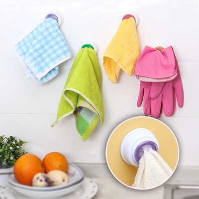 Useful Bathroom Storage Wash Cloth Towel Clip Kitchen Towel Storage Rack esca EV