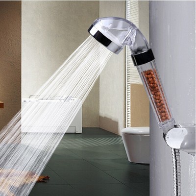 Handheld Water-saving Bath Shower Nozzle Sprinkler Sprayer Filter Transparent