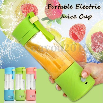 USB Mini Electric Fruit Juicer Handheld Smoothie Maker Blender Juice Cup 380ml