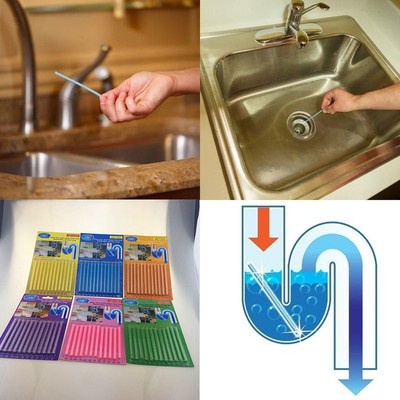 12pcs Sani Sticks Soap Keep Drain Pipes Clean Bar Odor Free Cleaning Products