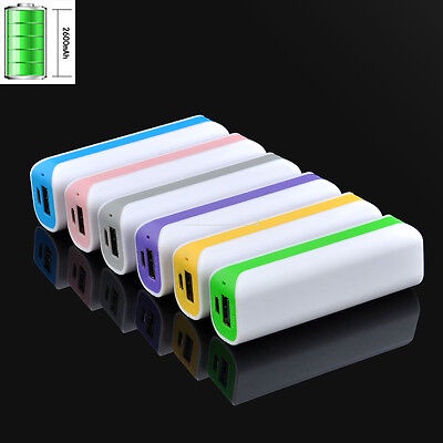 2600mAh USB Portable External Backup Battery Charger Power Bank Case For Phone F