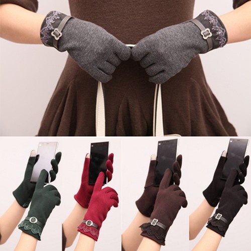 2014 Fashion for Touchscreen Women Ladies Warm Weaved Knit Wrist-Gloves Mittens