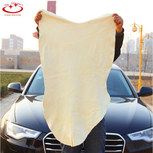 Natural Chamois Leather Car Cleaning Cloth Washing Suede Absorbent Towel New