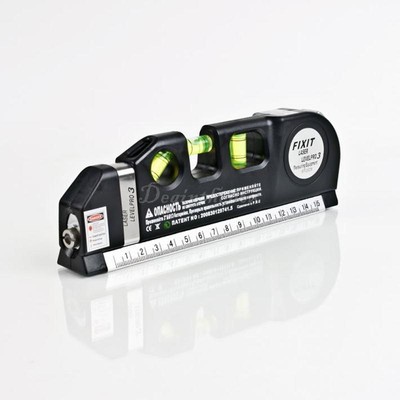 Laser Level Horizon Vertical Measure 8FT Aligner Standard and Metric Ruler  DX