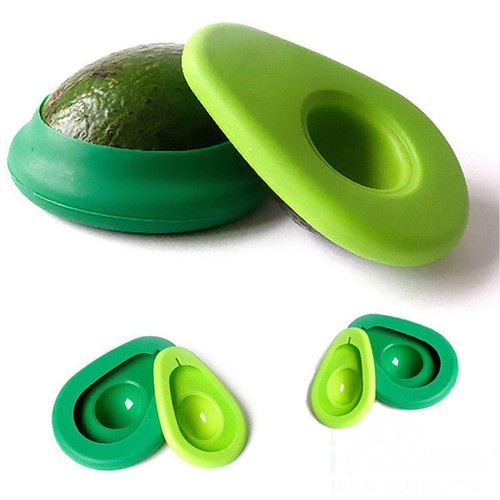 Kitchen Food Huggers Reusable Silicone Avocado Savers Covers Fresh Set of 2 - LD