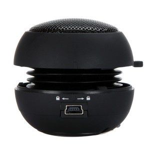 Mini Portable Hamburger USB 3.5mm Speaker for iPod Laptop Notebook MP3 MP4 Black