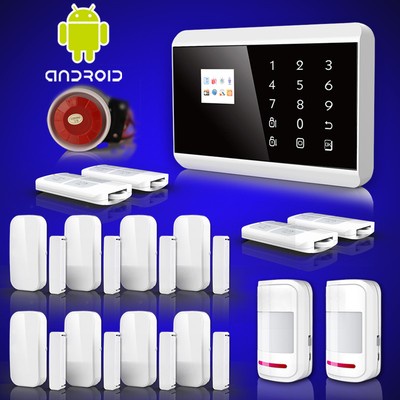 APP Control GSM SMS Wireless Home House Fire Alarm System Security Auto Dialer