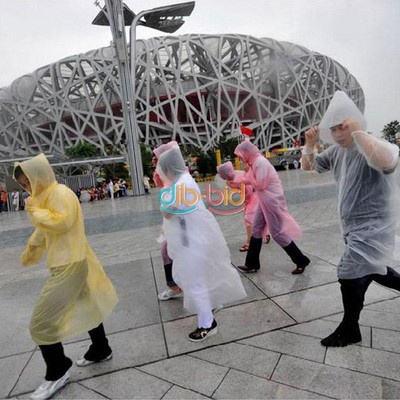 1/2/4/6PCS Practical Disposable Light Plastic Emergency Waterproof Raincoat SSAU