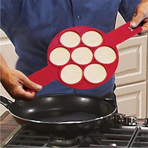 Non Stick Pancake Pan Flip Perfect Breakfast Maker Egg Omelette Flipjack Tools R
