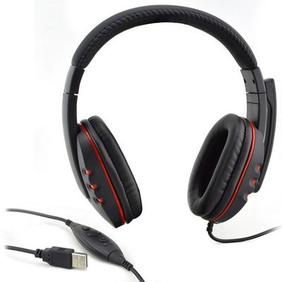 ZXM USB Stereo Headphone Microphone Gaming Headset For PS3 PC Laptop