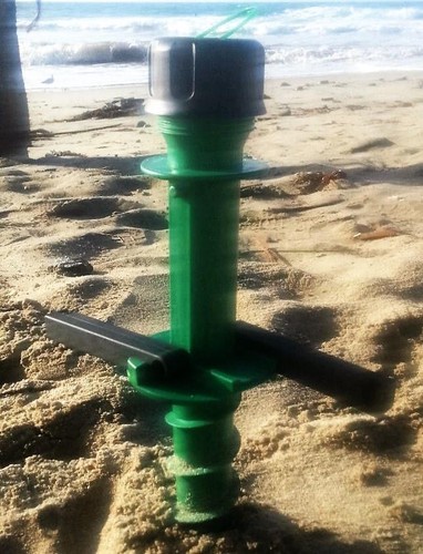 UMBRELLA HOLDER SPIRAL ANCHOR STAKE FISHING POLE HOLDER SAND STAKE ~ USA SELLER