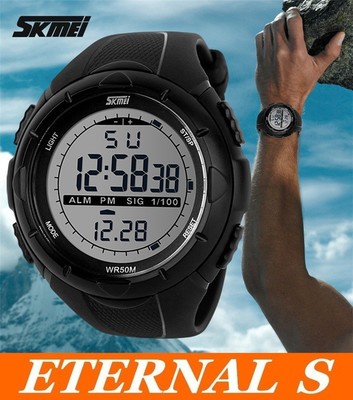 Men‘s Military Sport 50M waterproof LED Electronic Digital Outdoor Wristwatches