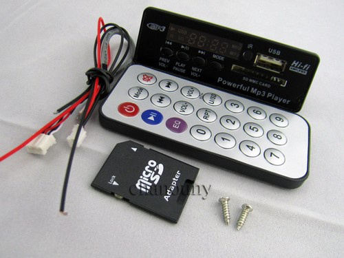 mp3 decoder remote control FM radio with clock insert U disk SD card MP3 decoder
