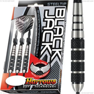 Darts - Steel Tip Stainless Steel Darts - Harrows Black Jack - 18g - 24g