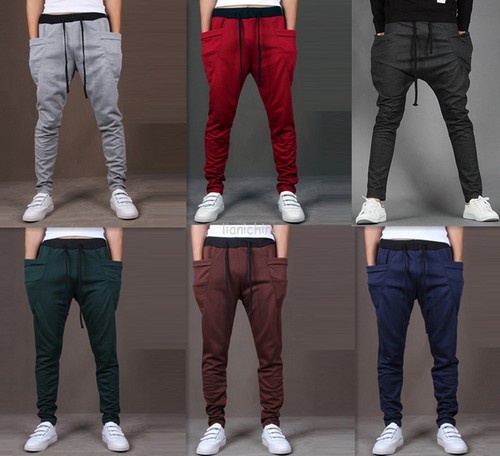 New Mens Jogger Dance Sportwear Baggy Harem Slacks Trousers Sweatpants Pants
