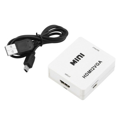 Mini 1080P Audio VGA to HDMI HD HDTV Video for PC Laptop Adapter Converter GA
