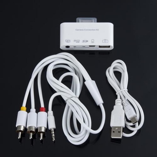 5 in 1 AV to TV Adapter Dock Connection  Camera Kit for iPhone 4s & iPad 2 3