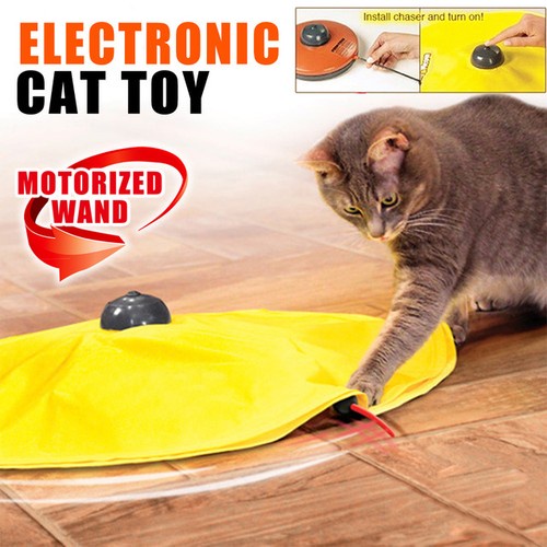 Electronic Interactive Cats Cat's Meow Toys Undercover Fabric Moving Mouse