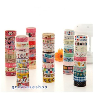 10 pcs Lovely Kawaii Cartoon Deco Adhesive Tape Washi Scrapbooking PVC Sticker
