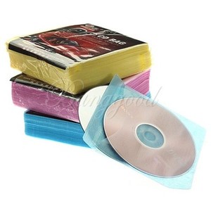 100x CD DVD DISC Clear Cover Storage Case Bag Plastic Sleeve Wallet Holder Packs