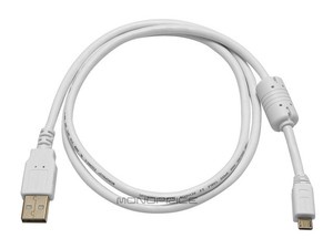 3ft USB 2.0 A Male to Micro 5pin Male 28/24AWG Cable w/ Ferrite Core Gold Plated