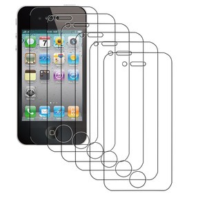 6X Bulletproof Clear LCD Screen Protector Cover for Apple iPhone 4S 4G 4