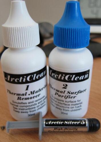 Arctic Silver 5 Thermal Compound 3.5 Grams ArctiClean 60 ML CPU artic XBOX PS3