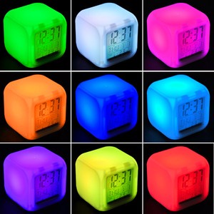 Digital Snooze LCD Alarm Clock Time Light Control LED Backlight Calendar