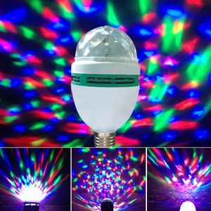 E27 Big Crystal Magic Ball Stage Effect Light Led Full Color RGB Rotating Lamps
